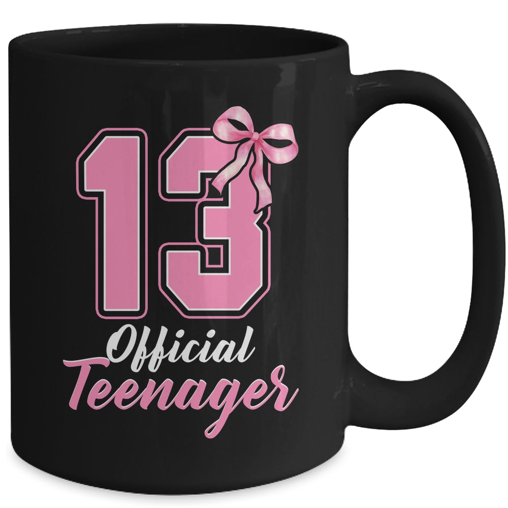 13 Year Old Coquette Bow Official Teenager 13th Birthday Mug | teecentury