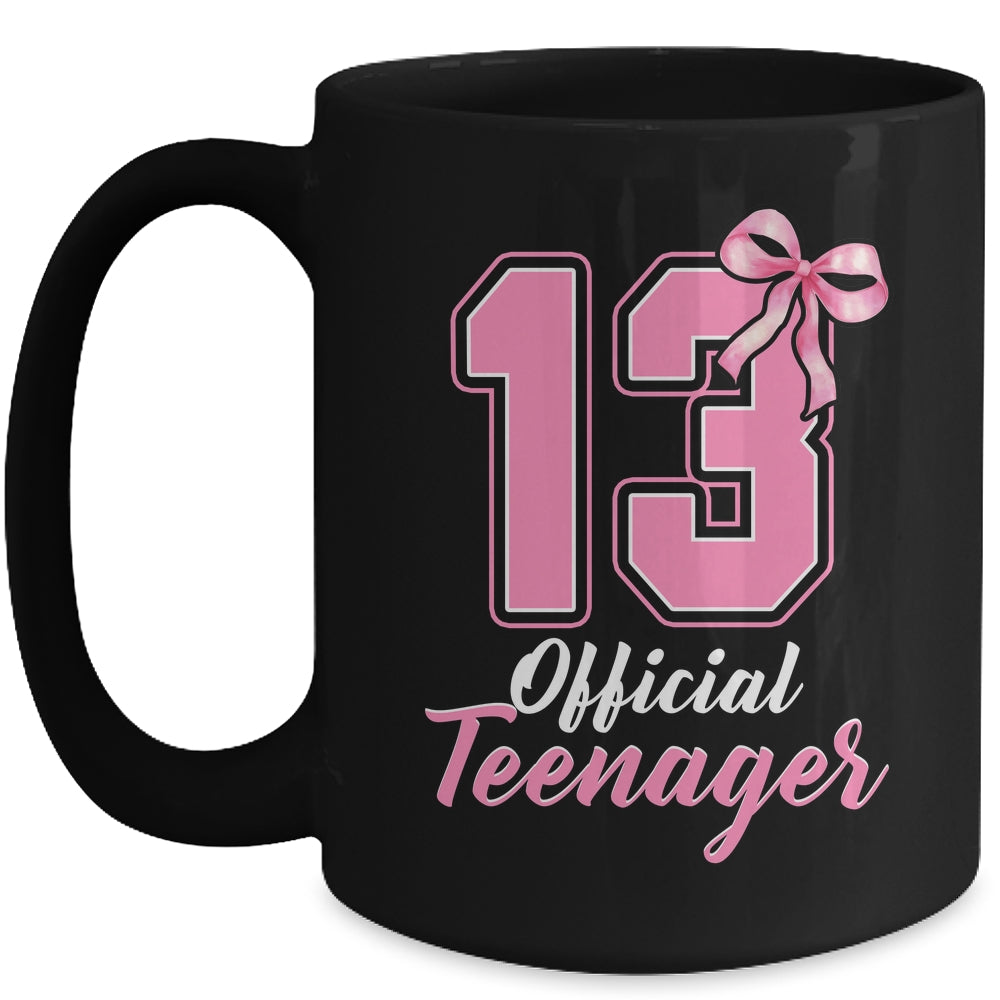 13 Year Old Coquette Bow Official Teenager 13th Birthday Mug | teecentury