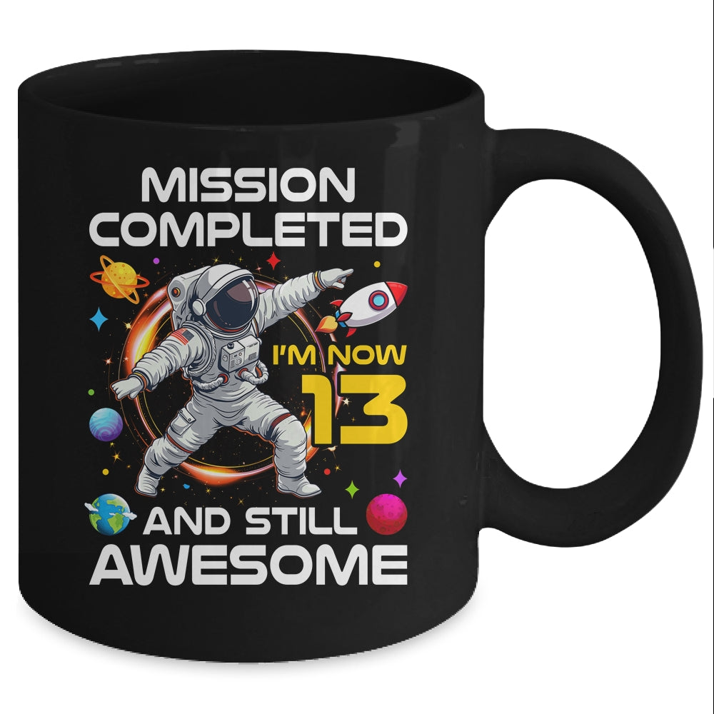 13th Birthday Astronaut 13 Years Old Outer Space Birthday Mug | teecentury