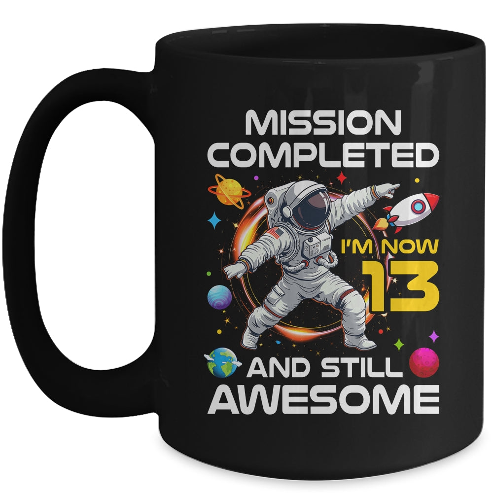 13th Birthday Astronaut 13 Years Old Outer Space Birthday Mug | teecentury