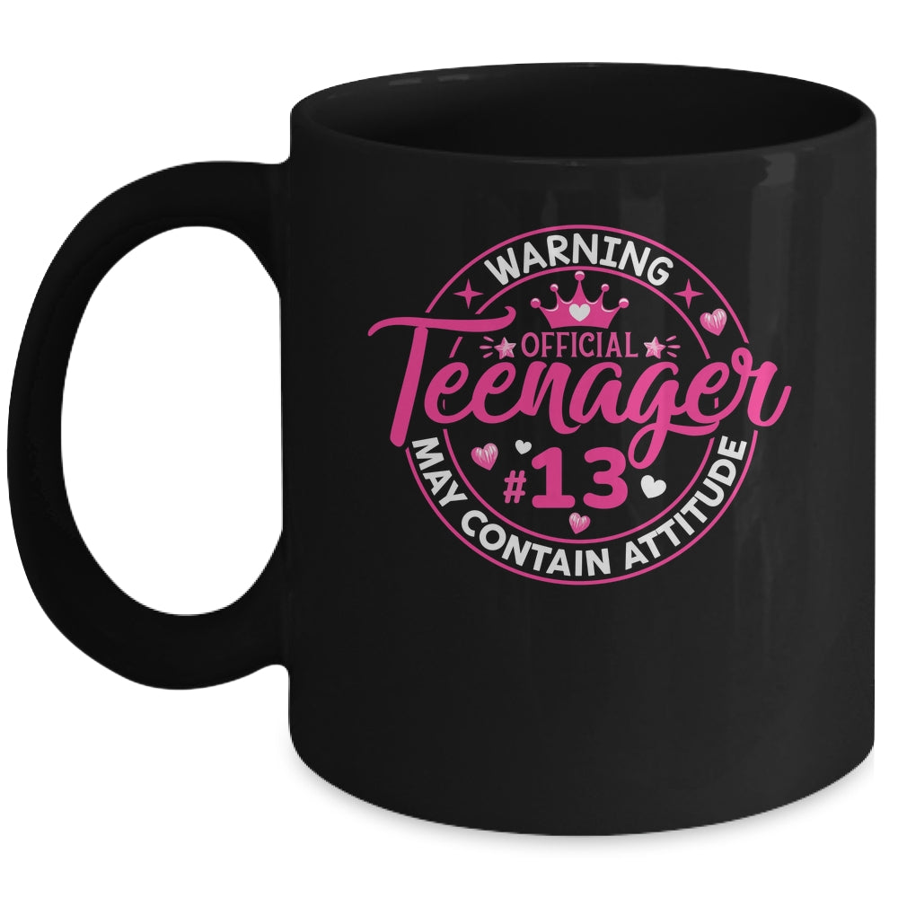 13th Birthday Girl Official Teenager 13 Year Old Birthday Mug | teecentury