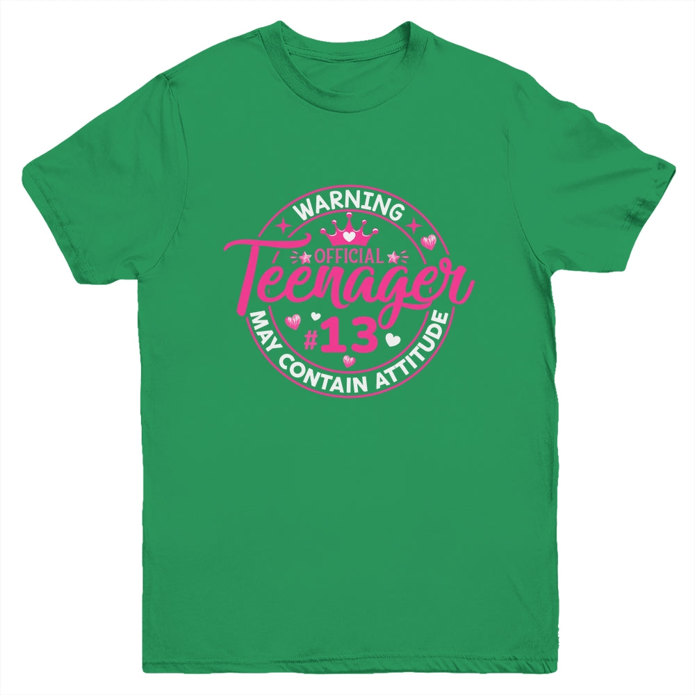 13th Birthday Girl Official Teenager 13 Year Old Birthday Youth Shirt | teecentury