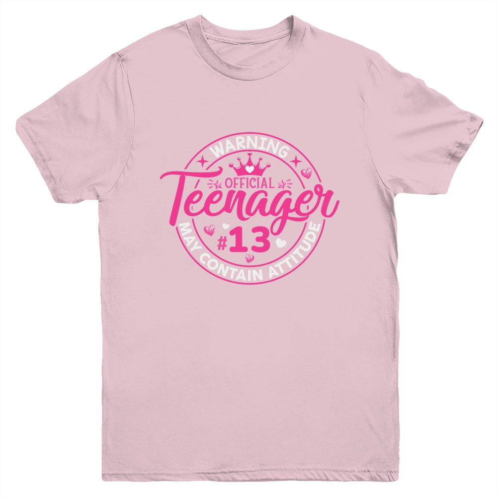 13th Birthday Girl Official Teenager 13 Year Old Birthday Youth Shirt | teecentury