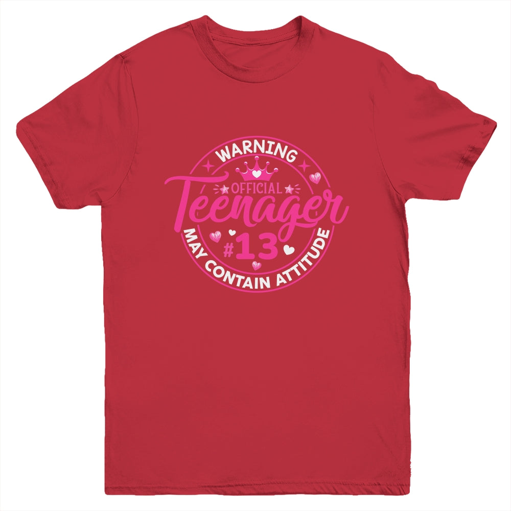 13th Birthday Girl Official Teenager 13 Year Old Birthday Youth Shirt | teecentury