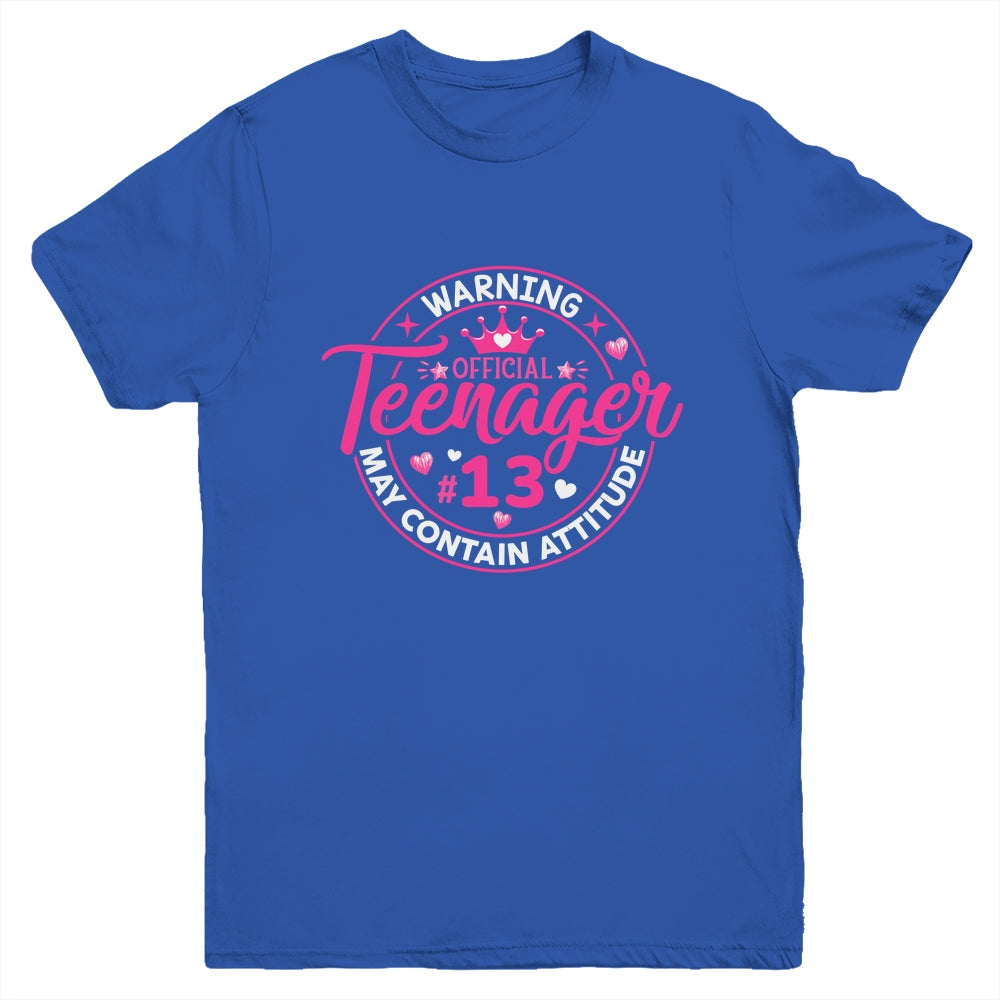 13th Birthday Girl Official Teenager 13 Year Old Birthday Youth Shirt | teecentury