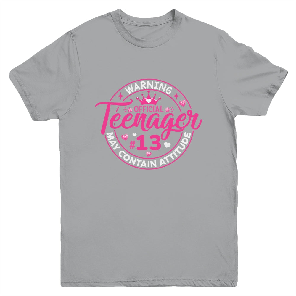 13th Birthday Girl Official Teenager 13 Year Old Birthday Youth Shirt | teecentury