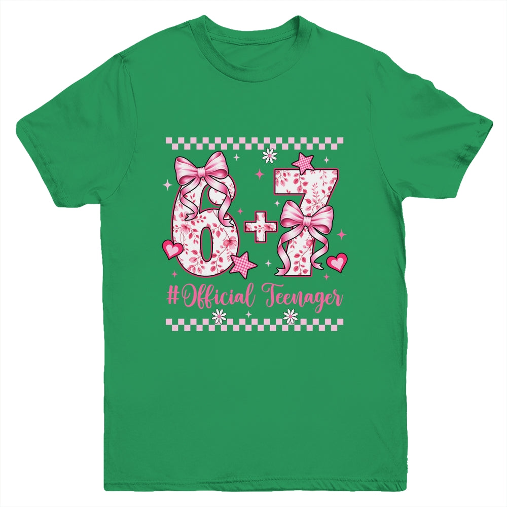 13th Birthday Girls 13 Years Official Teenager Six Seven Youth Shirt | teecentury