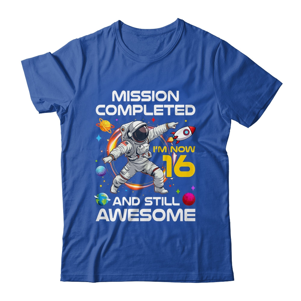 16th Birthday Astronaut 16 Years Old Outer Space Birthday Shirt & Hoodie | teecentury