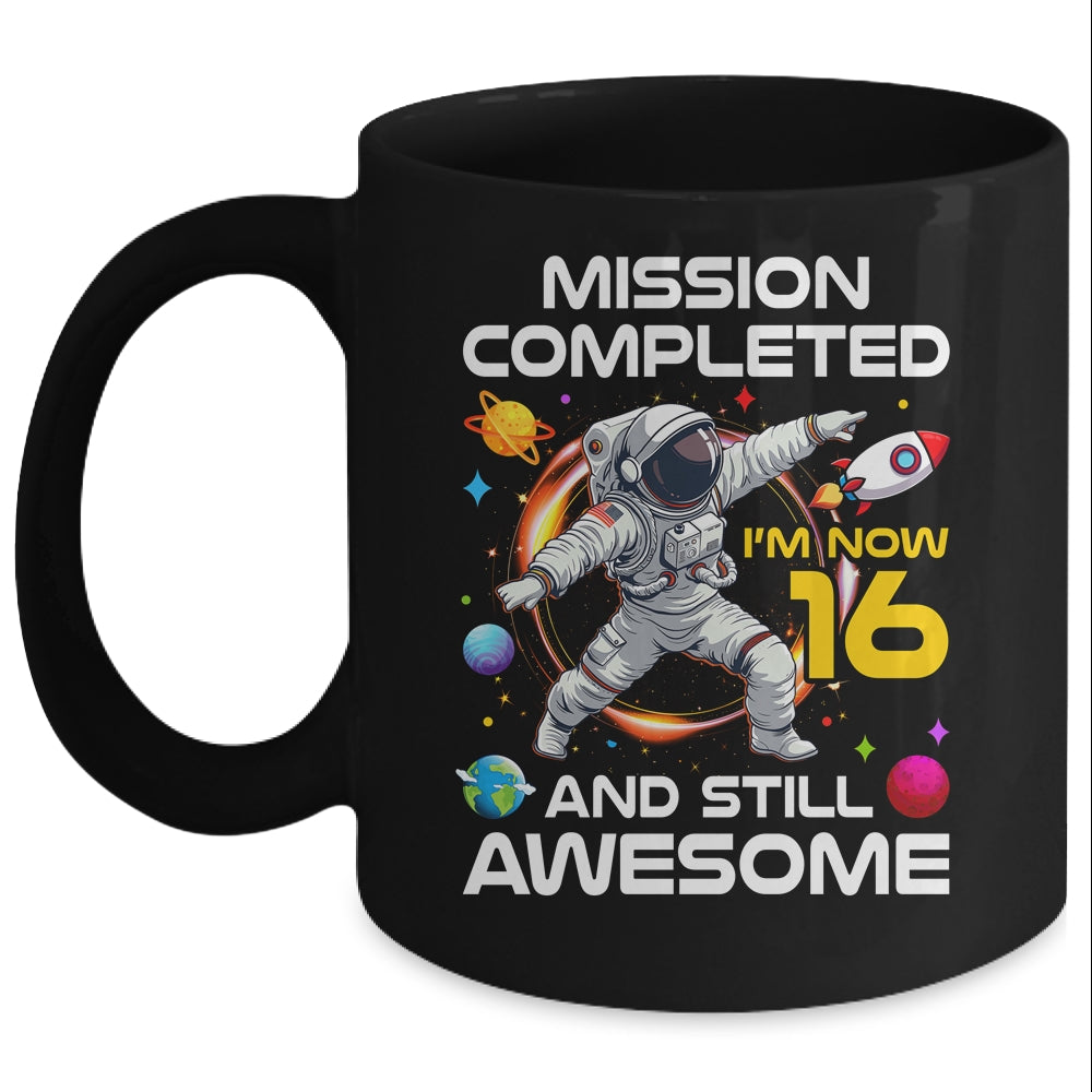 16th Birthday Astronaut 16 Years Old Outer Space Birthday Mug | teecentury