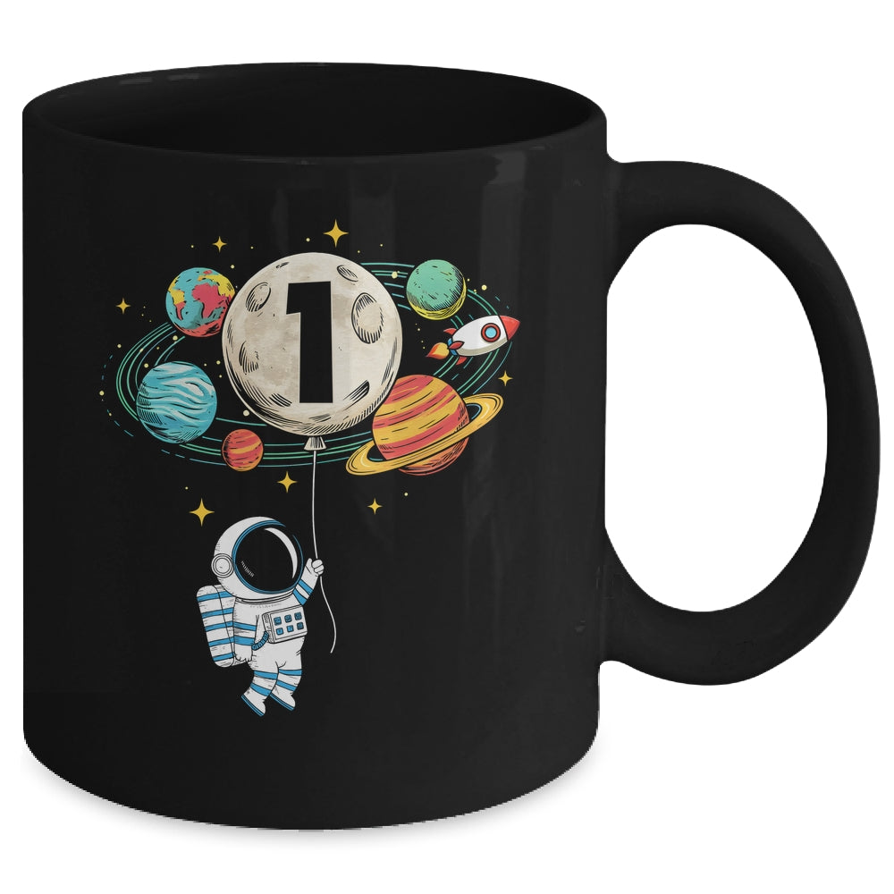 1 Years Old Birthday Boy Astronaut Space 1st Birthday Mug | teecentury