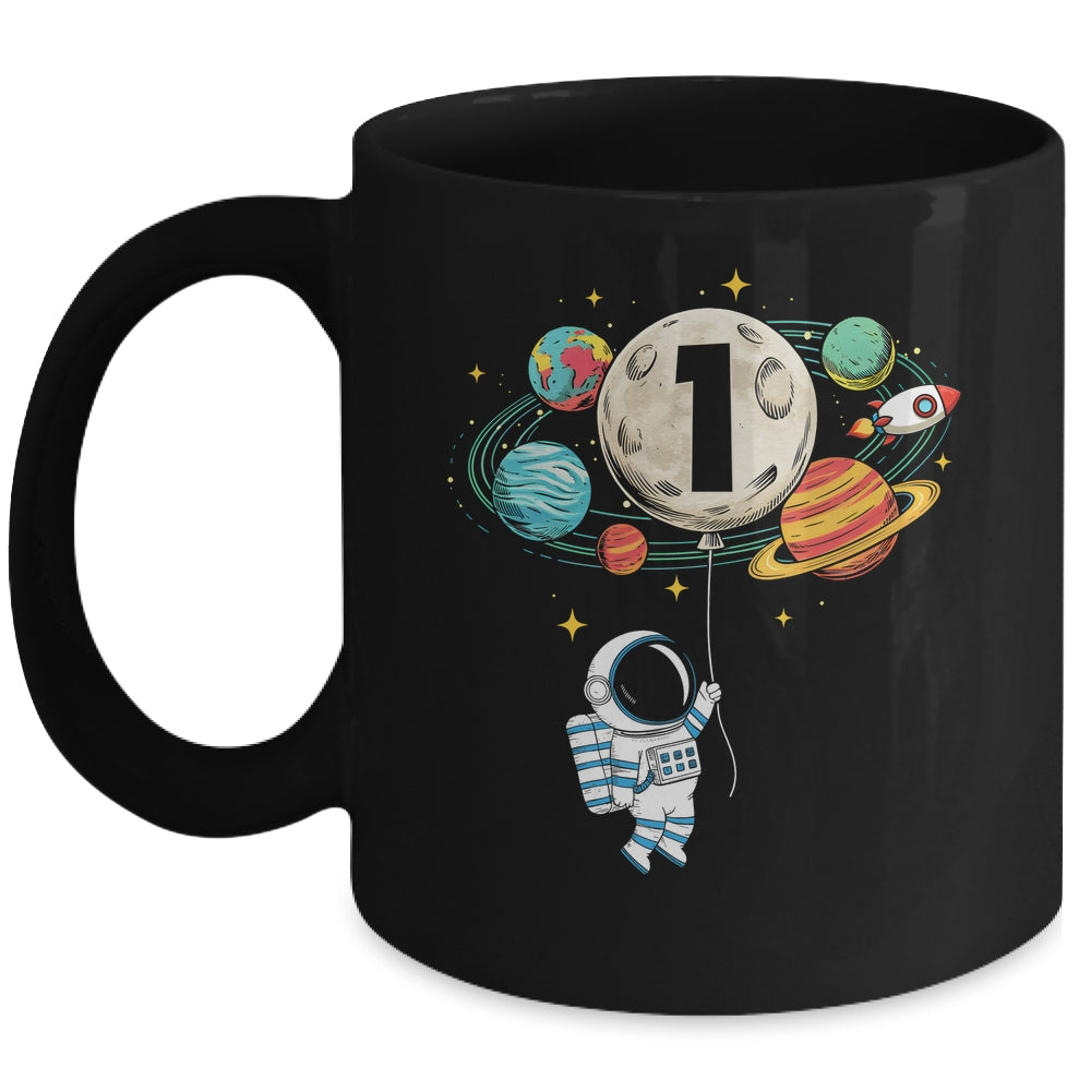 1 Years Old Birthday Boy Astronaut Space 1st Birthday Mug | teecentury