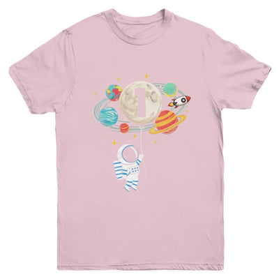 1 Years Old Birthday Boy Astronaut Space 1st Birthday Youth Shirt | teecentury