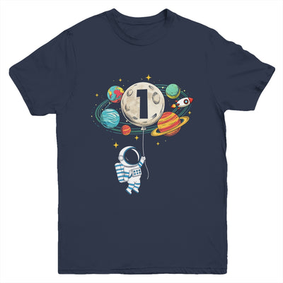 1 Years Old Birthday Boy Astronaut Space 1st Birthday Youth Shirt | teecentury