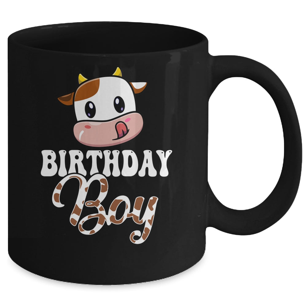 1st 2nd 3rd Cute Cow Birthday Boy Theme Party Farm Mug | teecentury