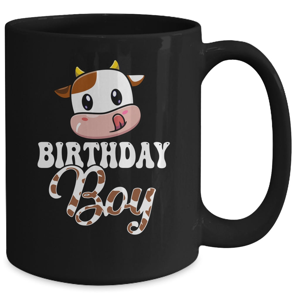1st 2nd 3rd Cute Cow Birthday Boy Theme Party Farm Mug | teecentury