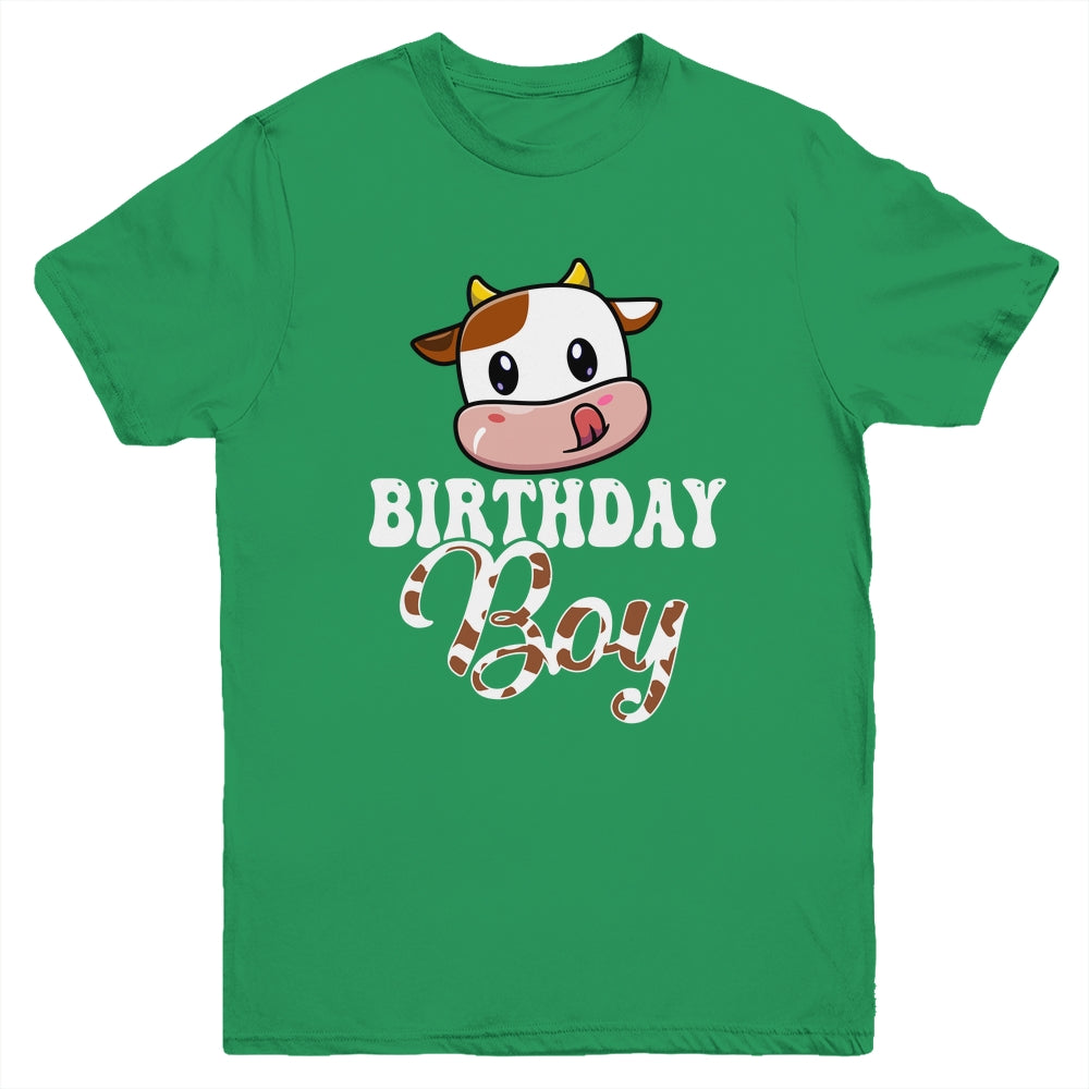 1st 2nd 3rd Cute Cow Birthday Boy Theme Party Farm Youth Shirt | teecentury