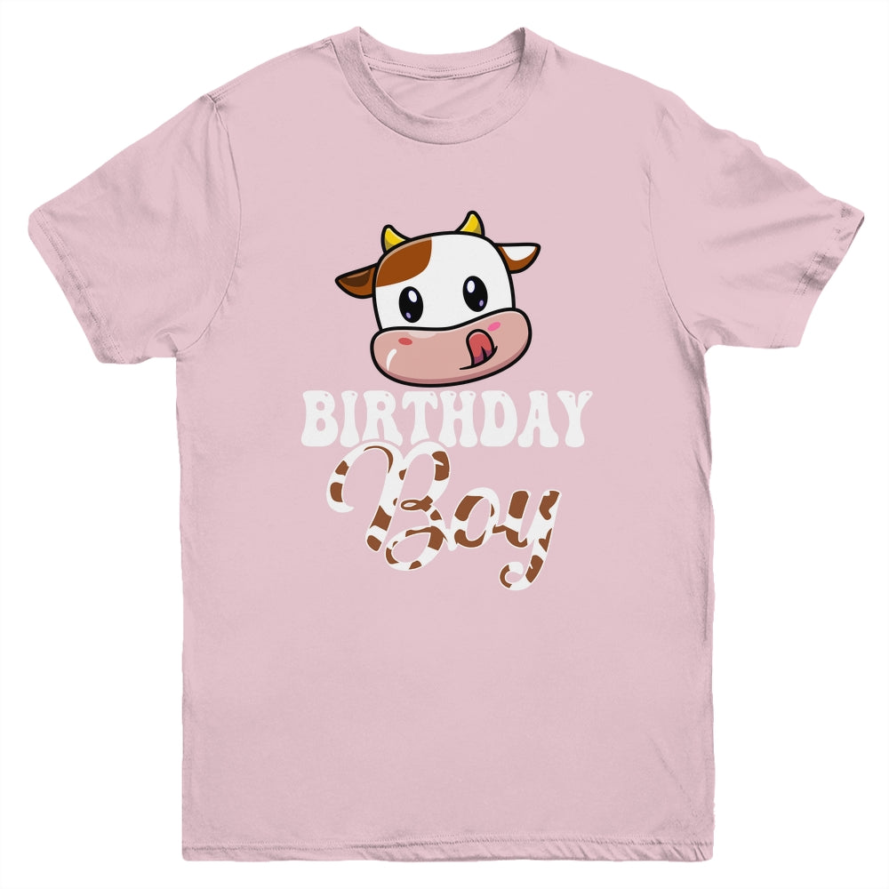 1st 2nd 3rd Cute Cow Birthday Boy Theme Party Farm Youth Shirt | teecentury