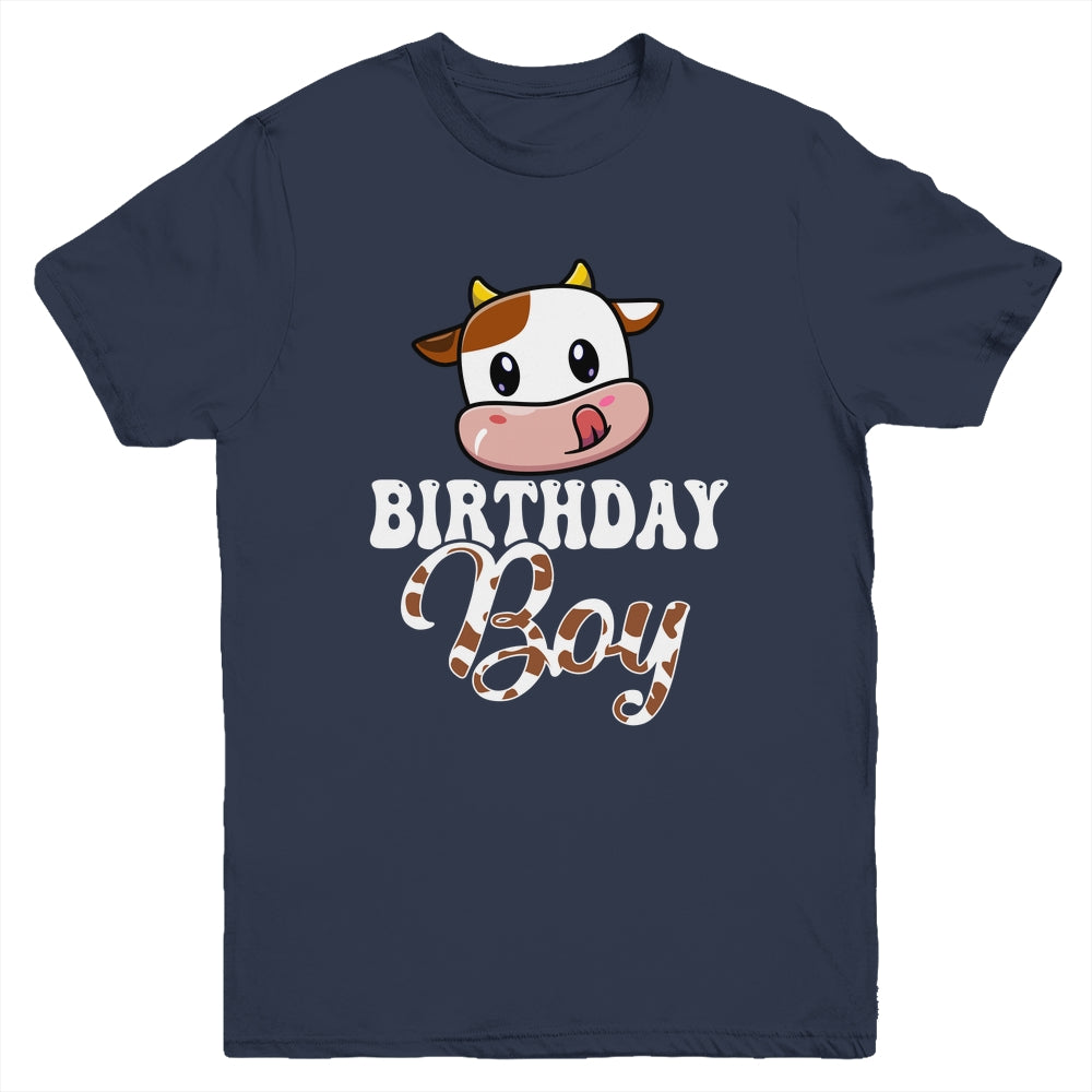 1st 2nd 3rd Cute Cow Birthday Boy Theme Party Farm Youth Shirt | teecentury