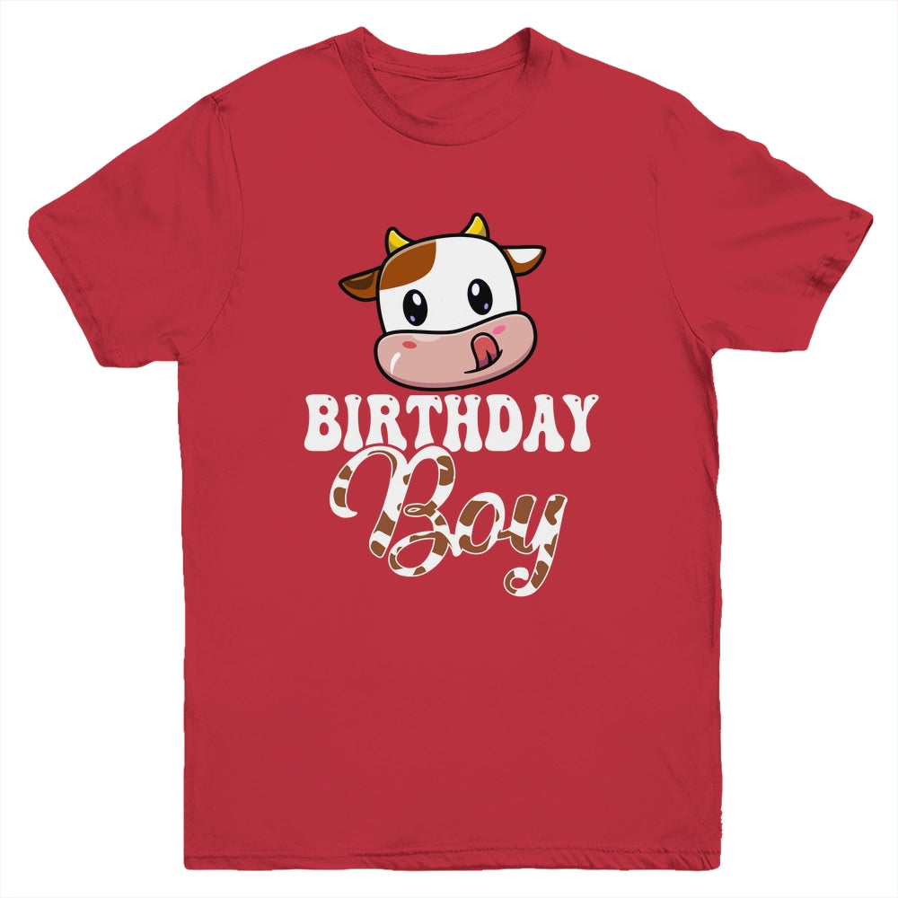 1st 2nd 3rd Cute Cow Birthday Boy Theme Party Farm Youth Shirt | teecentury