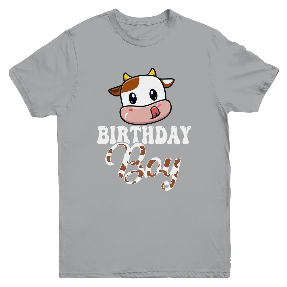 1st 2nd 3rd Cute Cow Birthday Boy Theme Party Farm Youth Shirt | teecentury