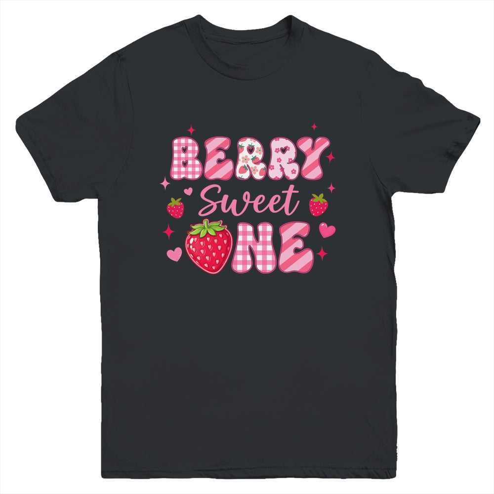 1st Berry Sweet One Strawberry First Birthday Girl Youth Shirt | teecentury