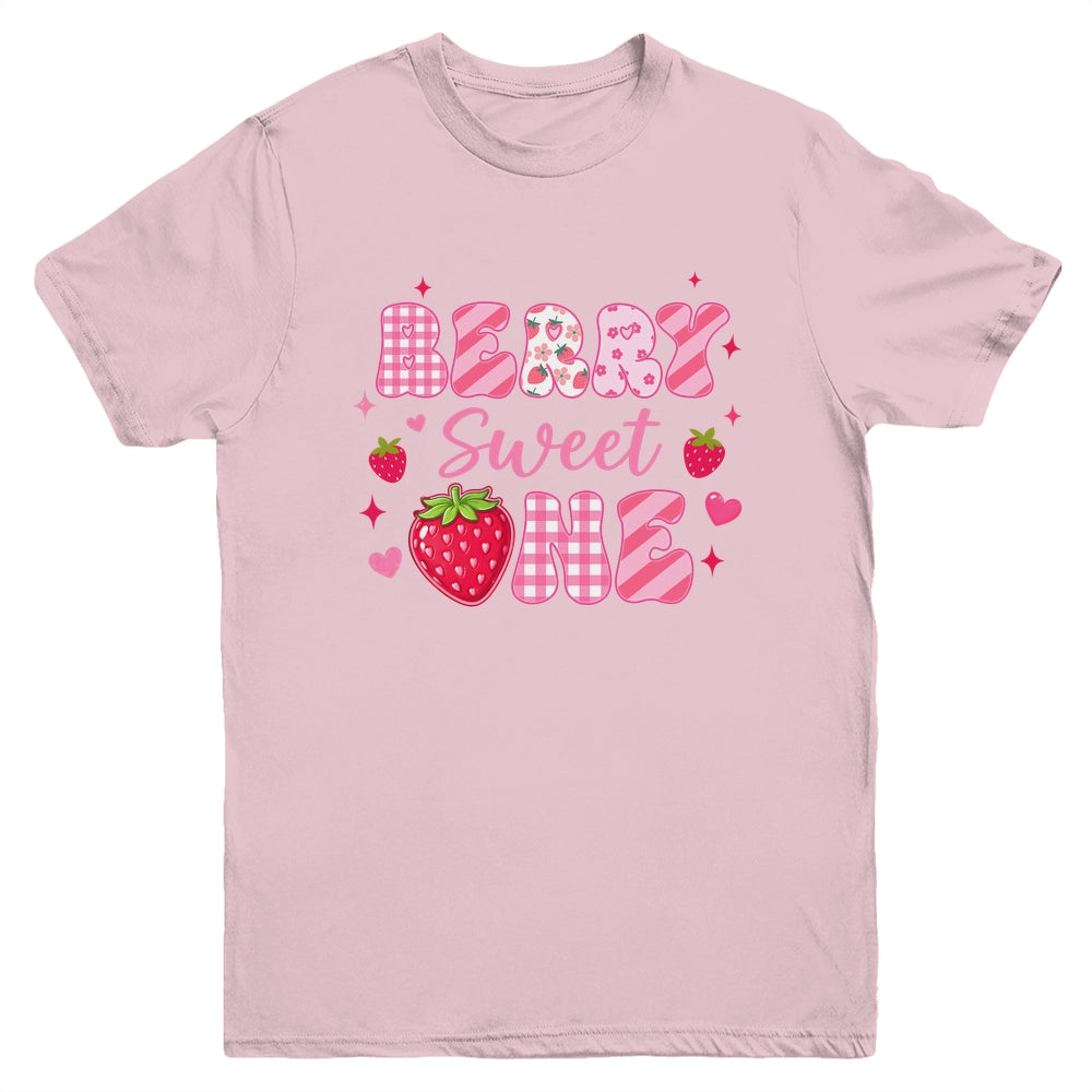 1st Berry Sweet One Strawberry First Birthday Girl Youth Shirt | teecentury