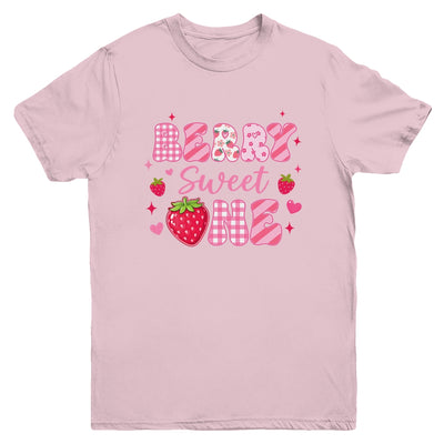 1st Berry Sweet One Strawberry First Birthday Girl Youth Shirt | teecentury