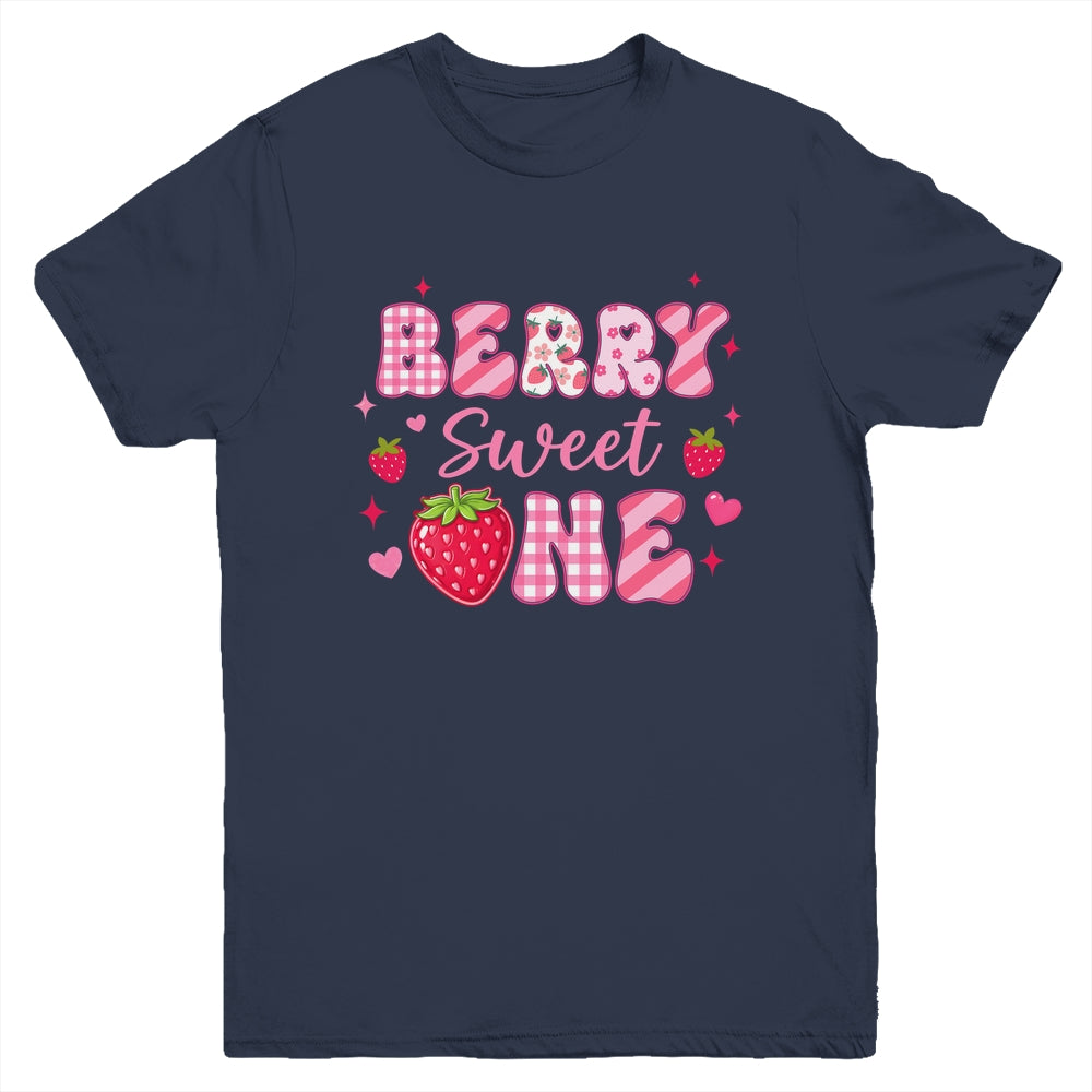 1st Berry Sweet One Strawberry First Birthday Girl Youth Shirt | teecentury