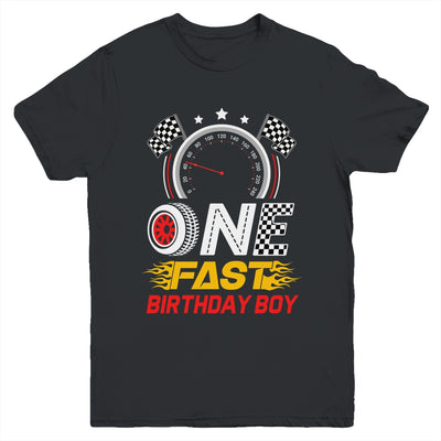 1st Birthday Racer One Fast Birthday Boy Race Car Youth Shirt | teecentury