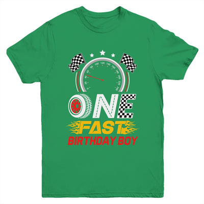 1st Birthday Racer One Fast Birthday Boy Race Car Youth Shirt | teecentury