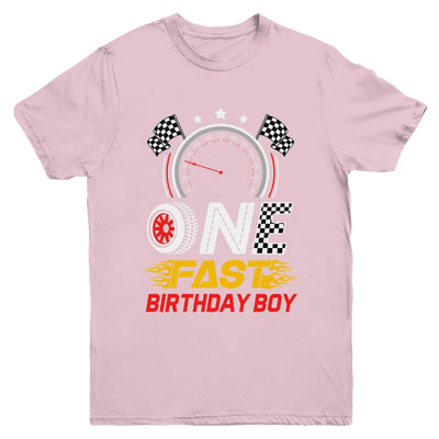 1st Birthday Racer One Fast Birthday Boy Race Car Youth Shirt | teecentury