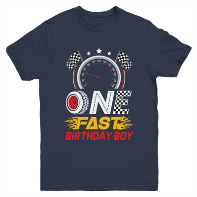 1st Birthday Racer One Fast Birthday Boy Race Car Youth Shirt | teecentury