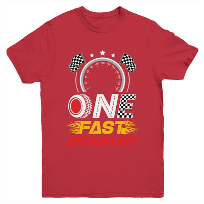 1st Birthday Racer One Fast Birthday Boy Race Car Youth Shirt | teecentury