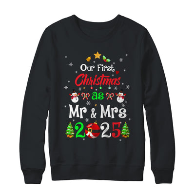 1st First Christmas As Mr And Mrs 2025 Couples Wife Husband Shirt & Sweatshirt | teecentury