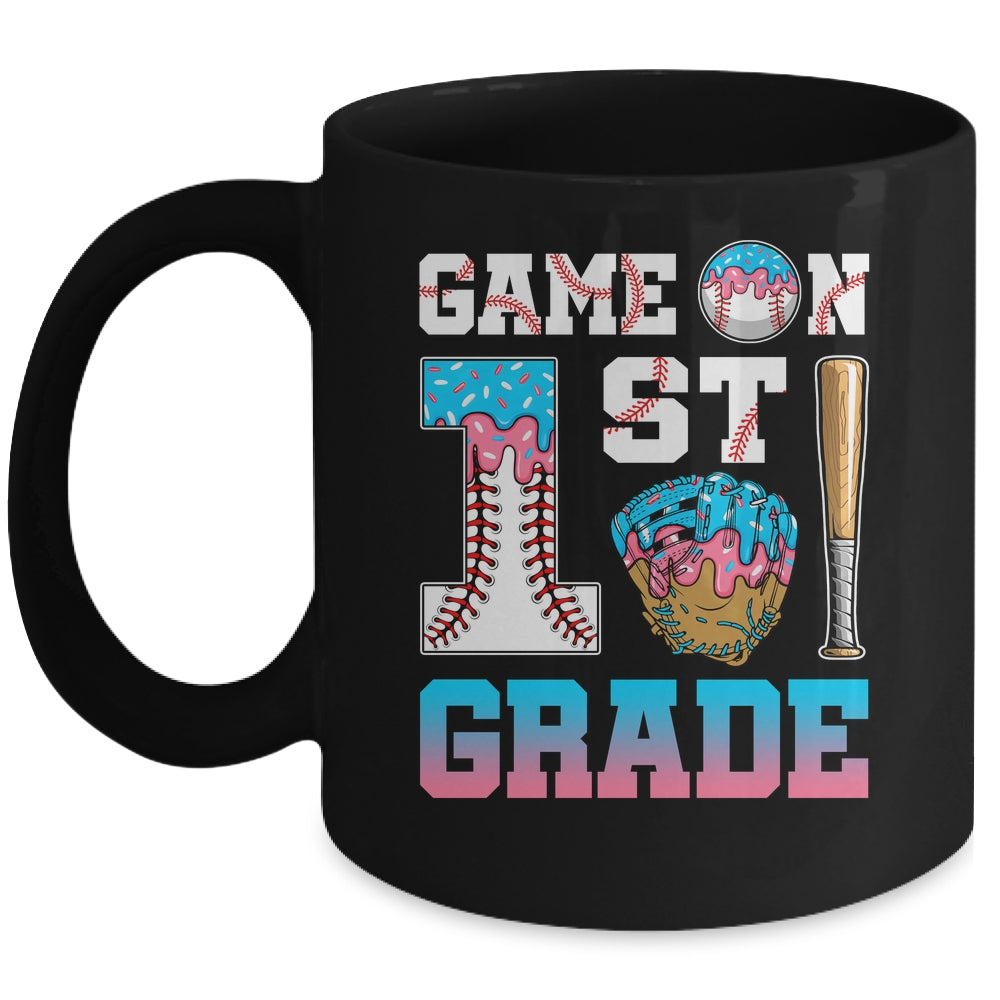 1st Grade Back To School Baseball Drip Ice Cream Game On Mug | teecentury