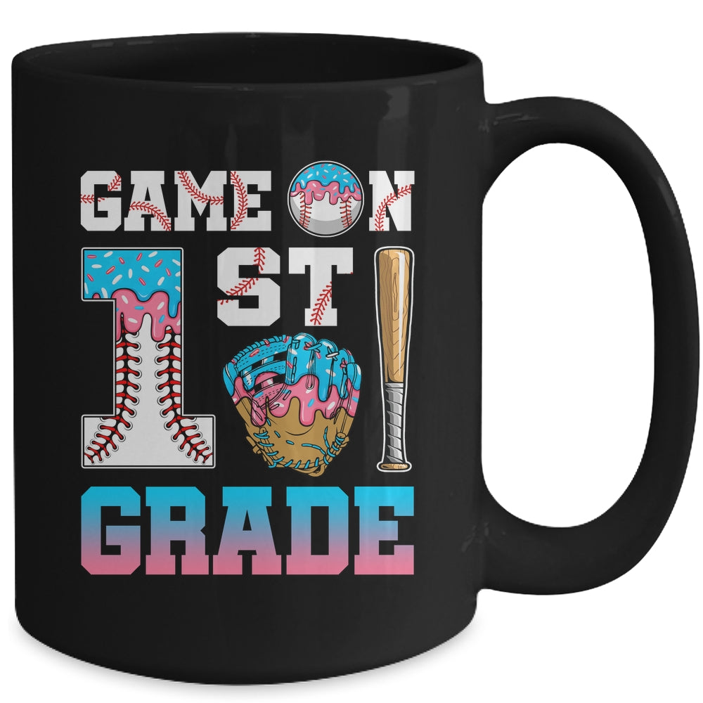 1st Grade Back To School Baseball Drip Ice Cream Game On Mug | teecentury