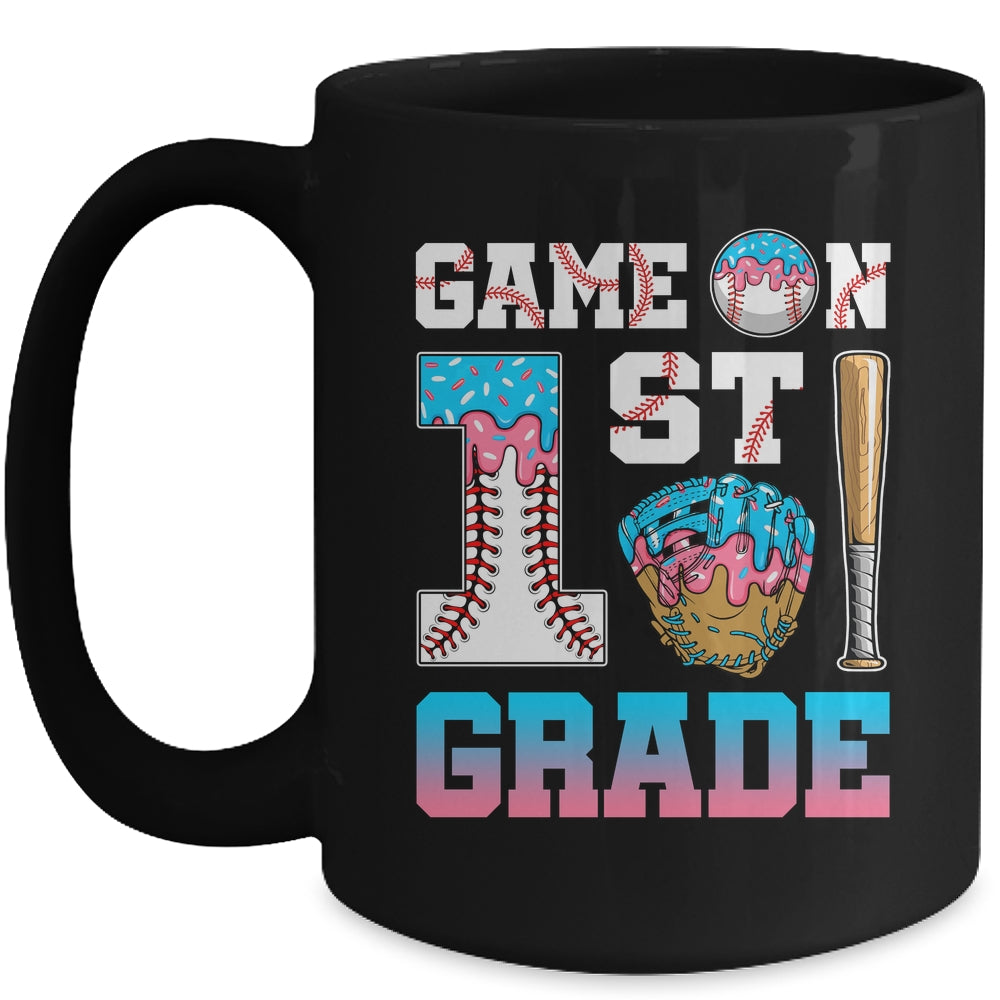 1st Grade Back To School Baseball Drip Ice Cream Game On Mug | teecentury