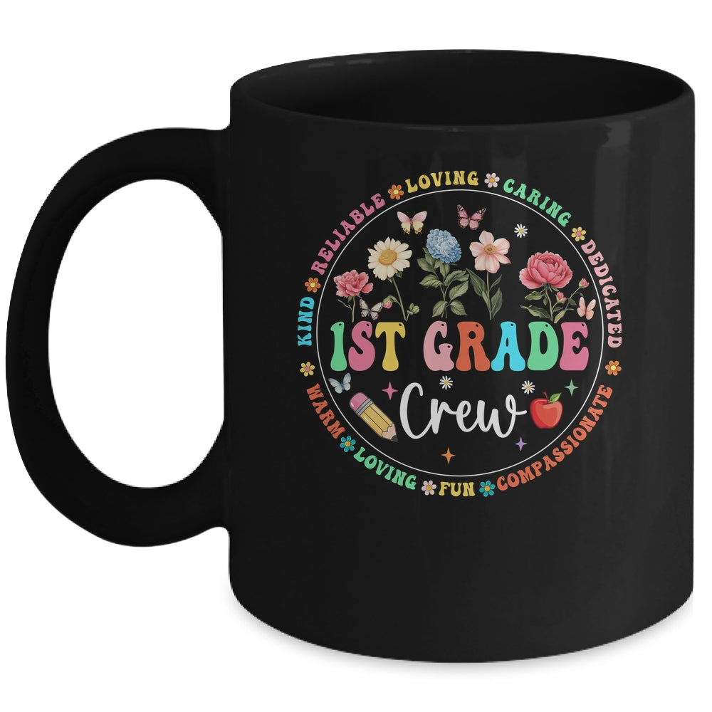 1st Grade Crew Back To School Kindergarten Teacher Kids Mug | teecentury