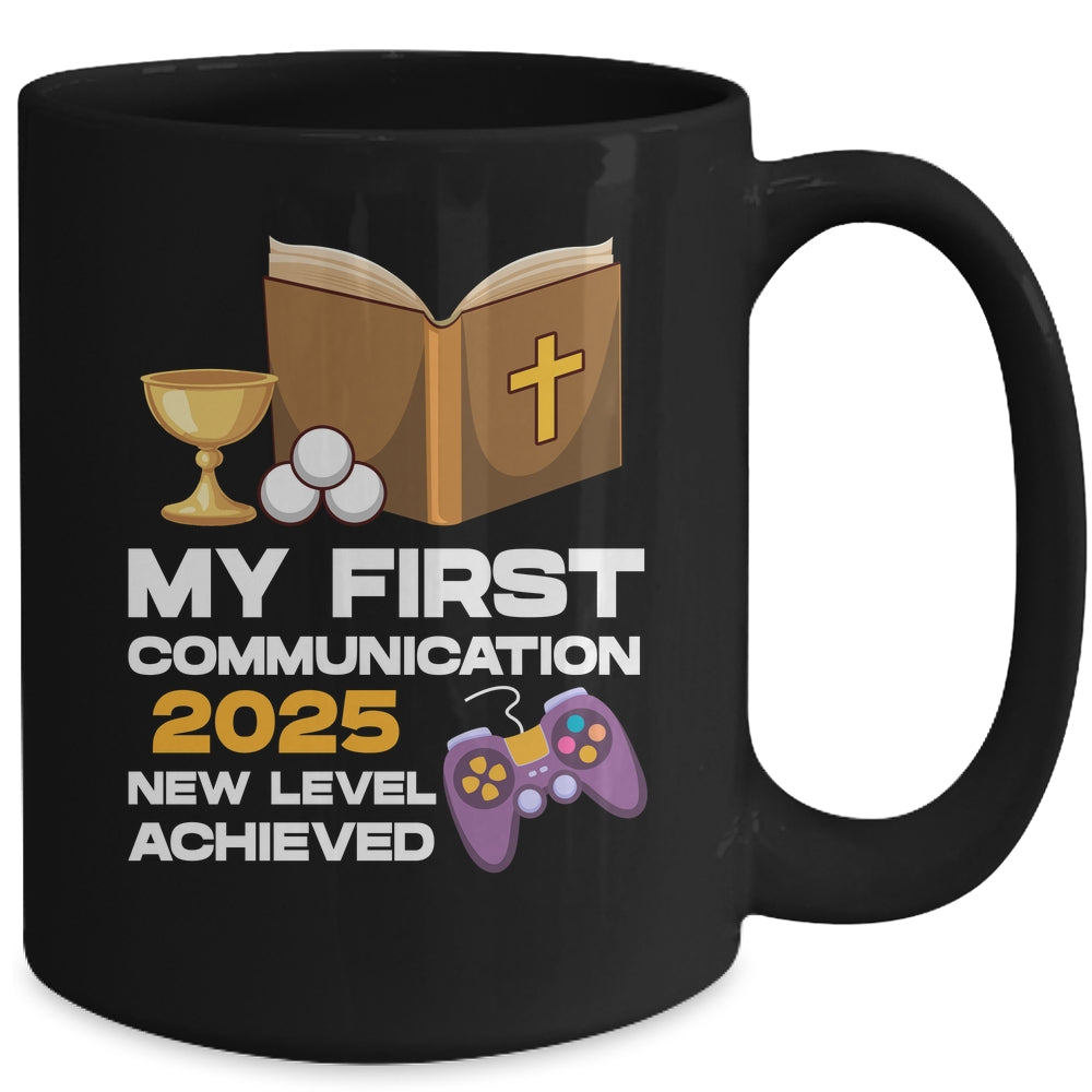 1st My First Communion 2025 Boys Girls Controller Video Game Mug | teecentury