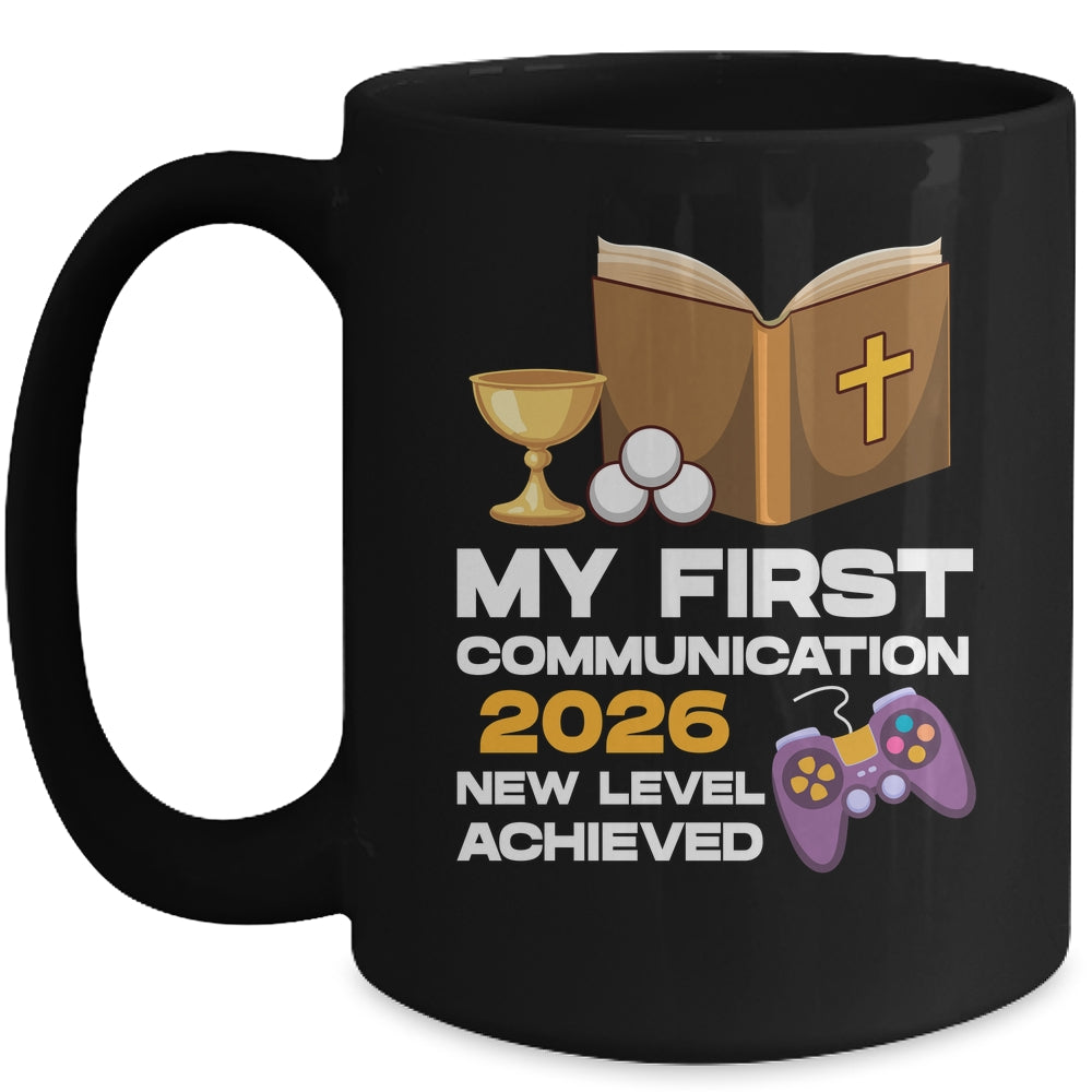 1st My First Communion 2026 Boys Girls Controller Video Game Mug | teecentury