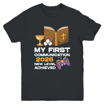1st My First Communion 2026 Boys Girls Controller Video Game Youth Shirt | teecentury