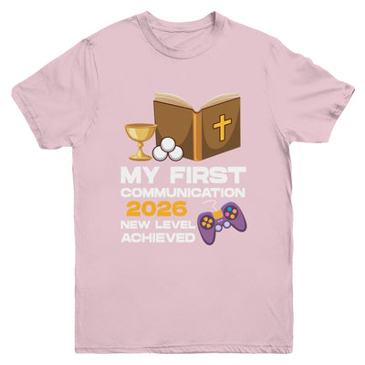 1st My First Communion 2026 Boys Girls Controller Video Game Youth Shirt | teecentury