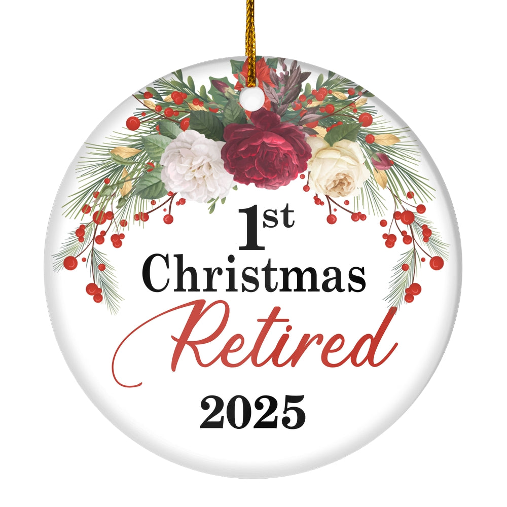 1st Retired Christmas Tree Ornament Collectible Holiday Retirement Gifts for Women or Men Decoration Christmas Tree Ornament | teecentury