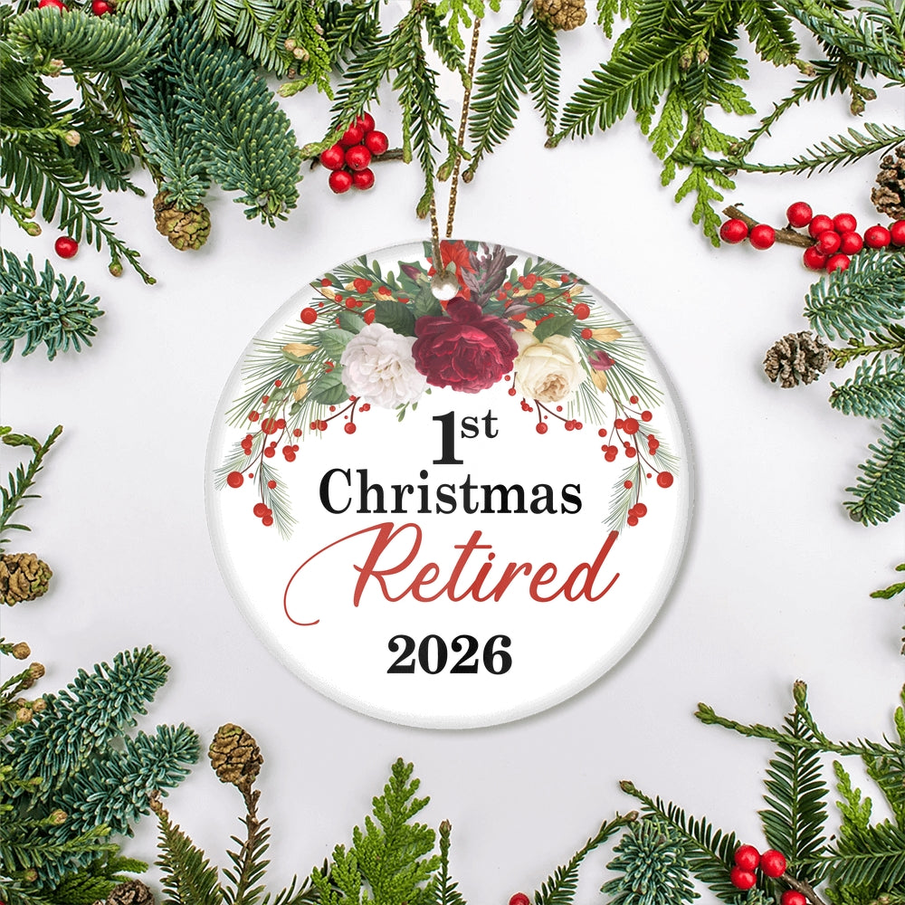 1st Retired Christmas Tree Ornament Collectible Holiday Retirement Gifts for Women or Men Decoration Christmas Tree Ornament | teecentury
