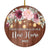 2025 First Christmas In Our New Home Mr And Mrs Gift Burgundy Flower For Wedding Newlywed Couple 2025 Christmas Tree Ornament | teecentury