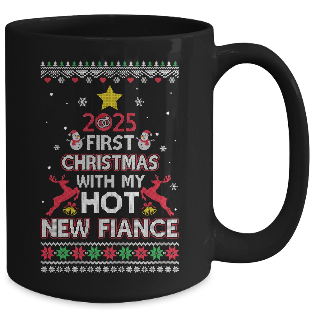 2025 First Christmas With My Hot New Fiance Ugly Mug | teecentury