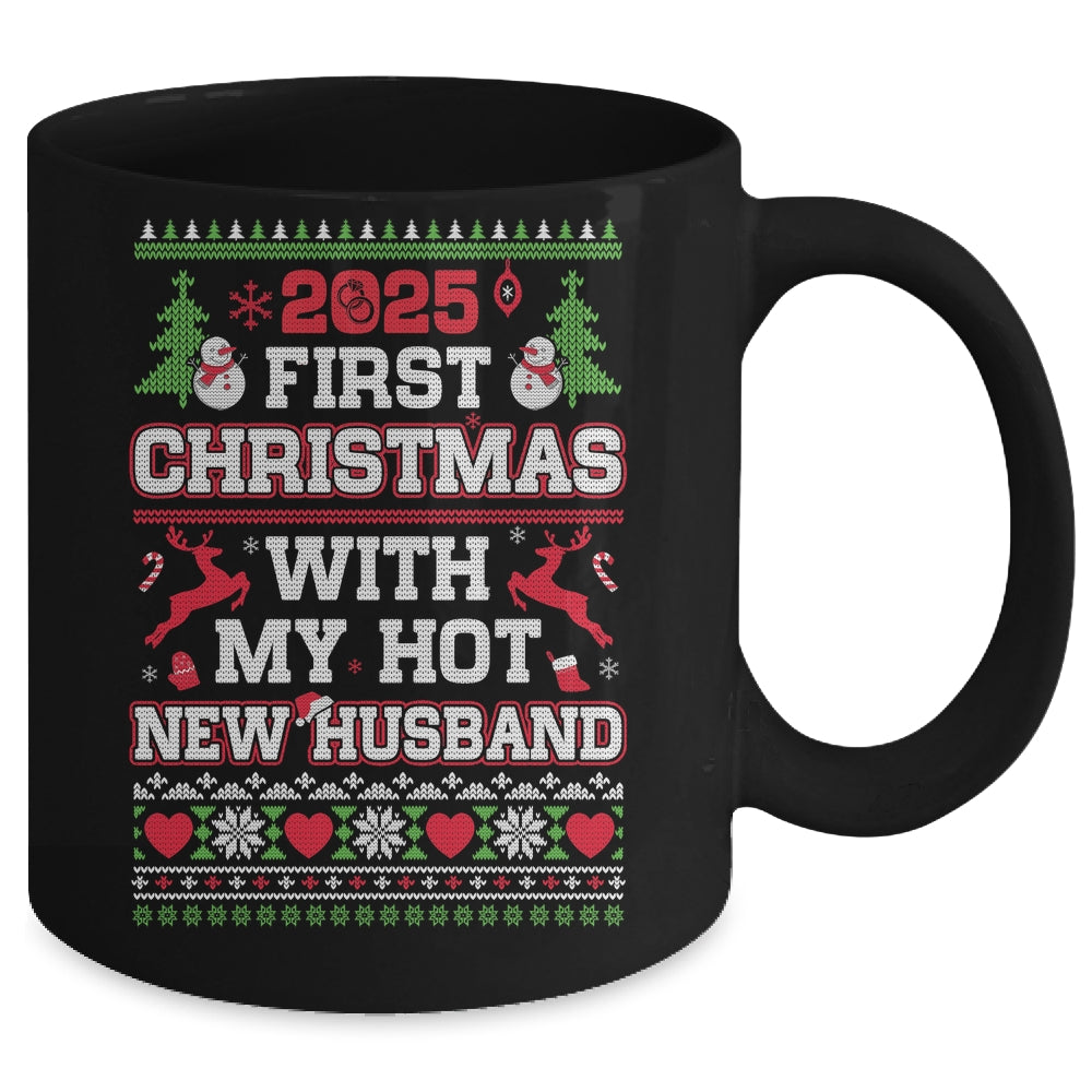 2025 First Christmas With My Hot New Husband Mug | teecentury