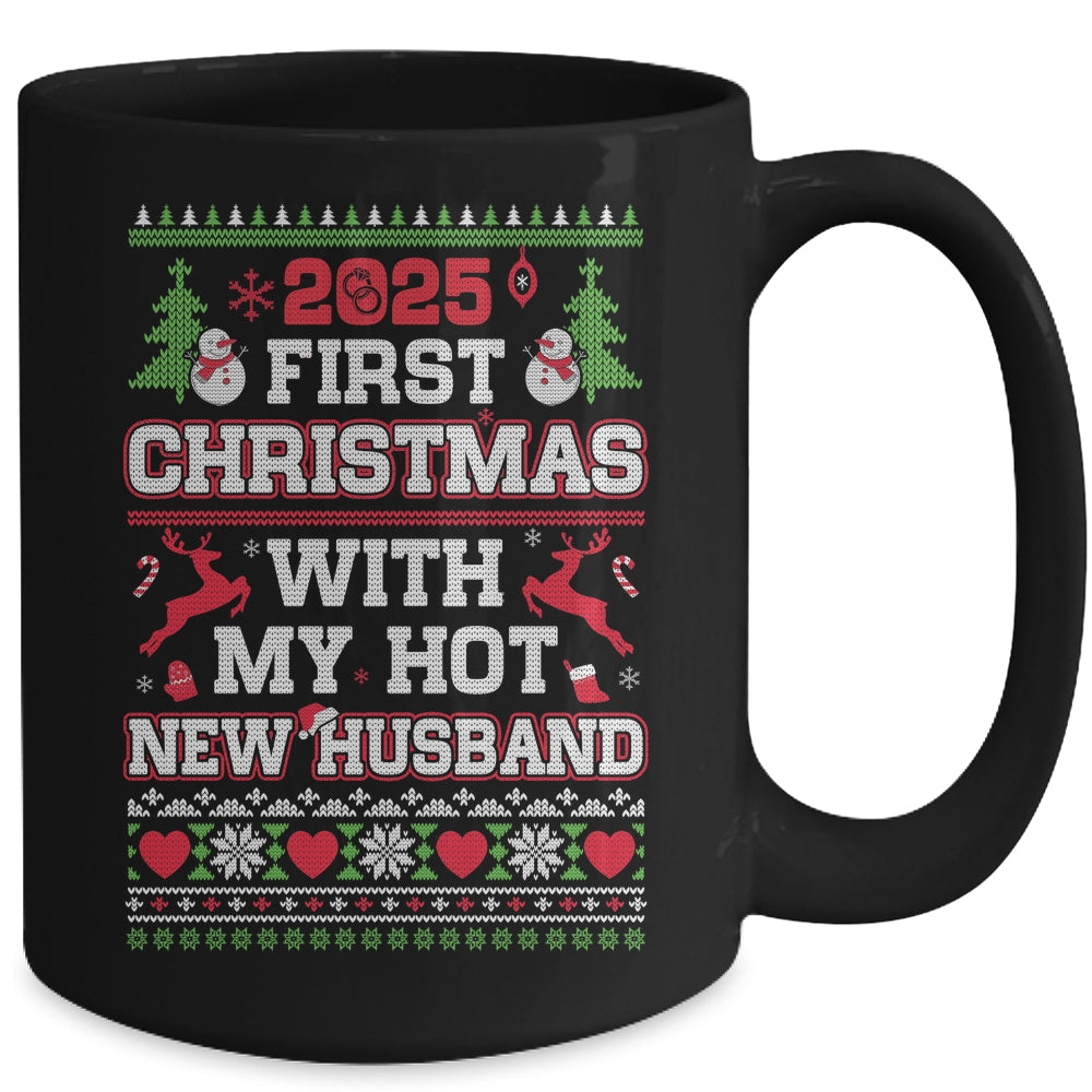 2025 First Christmas With My Hot New Husband Mug | teecentury