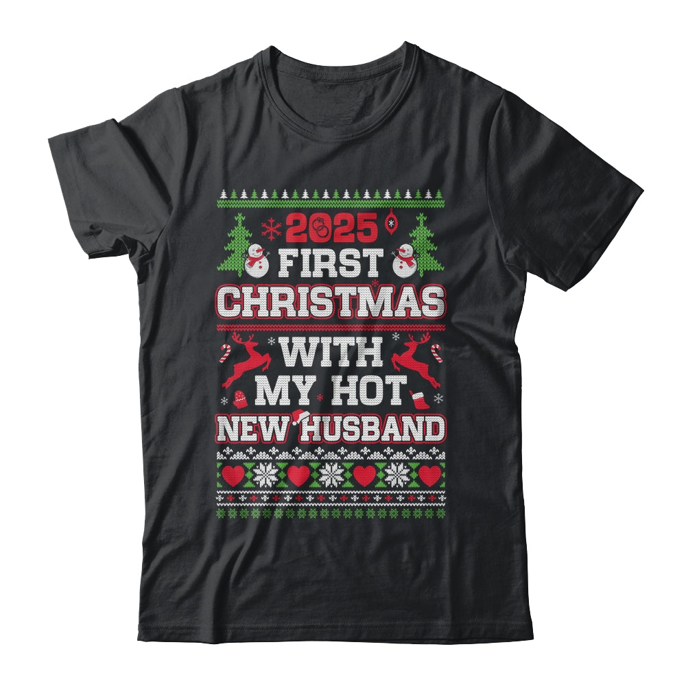 2025 First Christmas With My Hot New Husband Shirt & Sweatshirt | teecentury