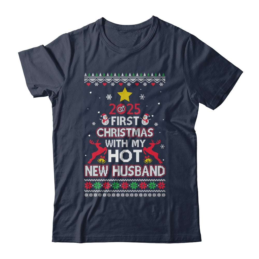 2025 First Christmas With My Hot New Husband Ugly Shirt & Sweatshirt | teecentury